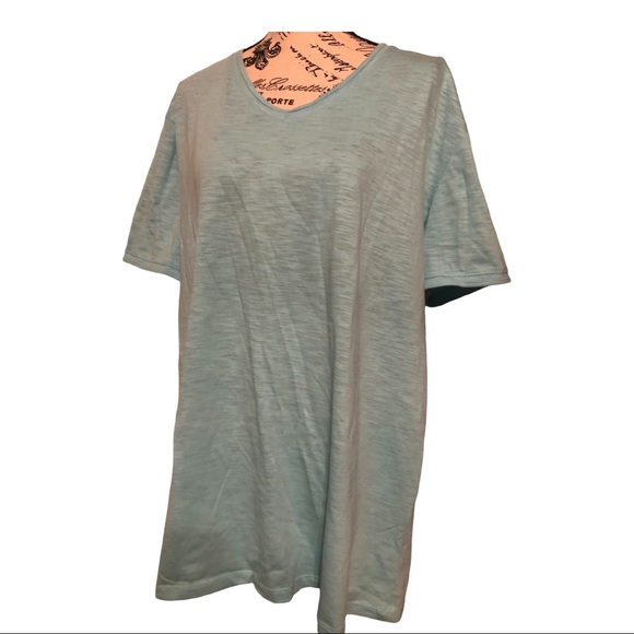 Doublju cool blue V-neck short sleeve tee shirt - Picture 1 of 5